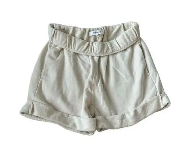 Frame  Cream Foldover Waist Shorts Size XS