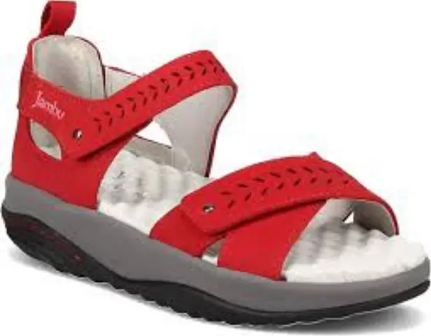 Jambu Sedona red leather adjustable‎ sandals size 6.5