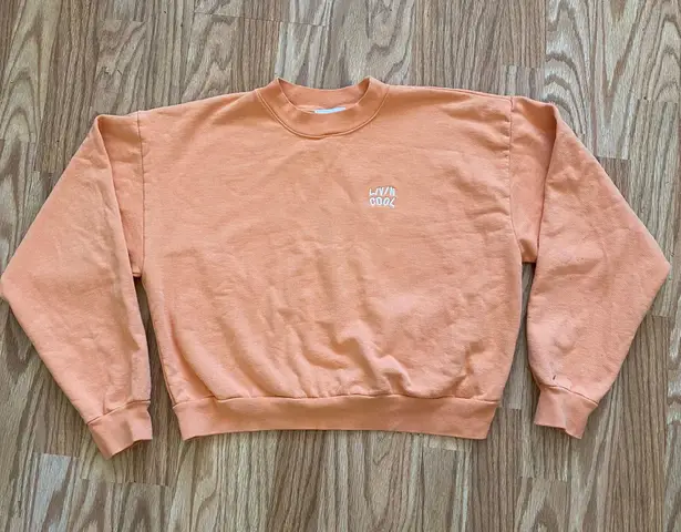 Livin Cool ESSENTIAL CROPPED SWEATSHIRT IN ORANGE JULIUS - MEDIUM