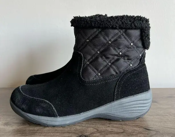 Easy Spirit Seiwander Women's Black Suede Boots Size 7.5 #821