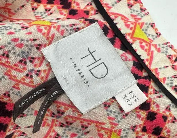 HD in Paris ANTHROPOLOGIE Kaveri Blouse US Size 2 Pintuck Peasant Henley