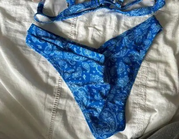 SheIn blue bandana print swim suit