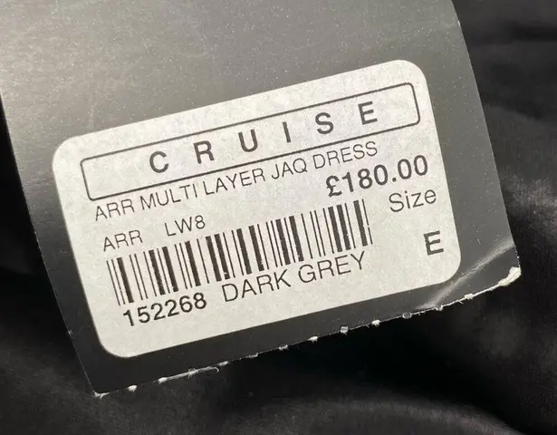 ARROGANT CAT NWT Dark Grey Metallic Multi Layered Jacquard Pencil Dress Size XS Gray