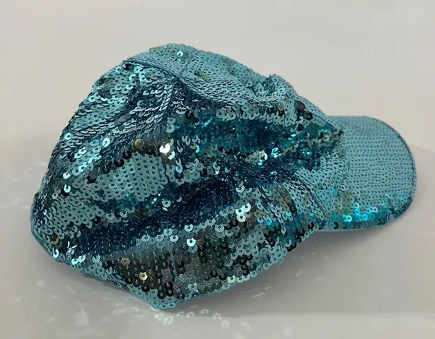 Blue Sequin Golf Hat with Elastic Back OSFA