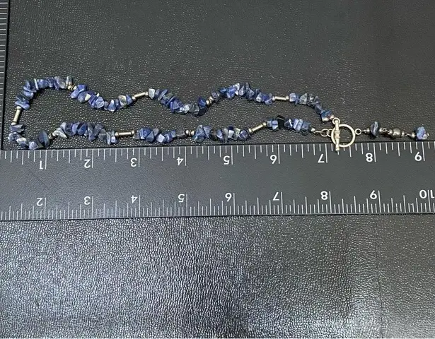 Handmade Sodalite Crystal Chips Toggle Necklace