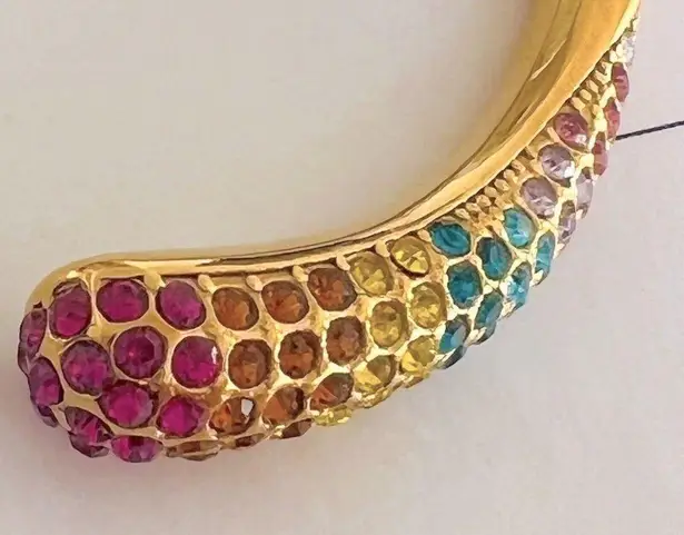 18K Gold plated Open Cuff bangle Bracelet multi Stainless Steel womens jewelry