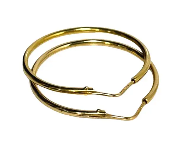 18KT 750 SOLID YELLOW GOLD HOOP EARRINGS