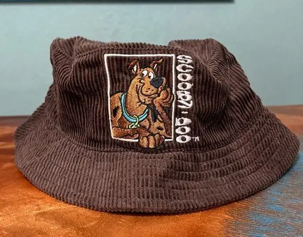 Cartoon Network Vintage 1999, Y2K brown corduroy, Scooby Doo bucket hat  90s