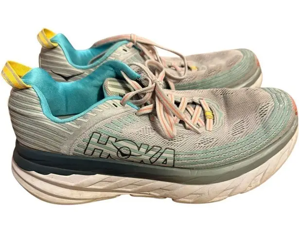 Hoka One One Womens Bondi 6 1019270 VBWI Gray Running Shoes Sneakers Size 7.5