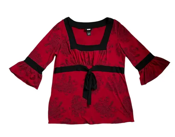 Studio 1940 Vintage Y2K squared neck boho blouse