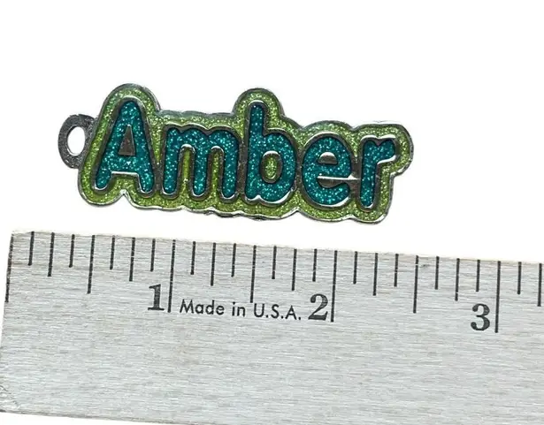 SWIBCO Blue and Green Amber Key Chain Charm