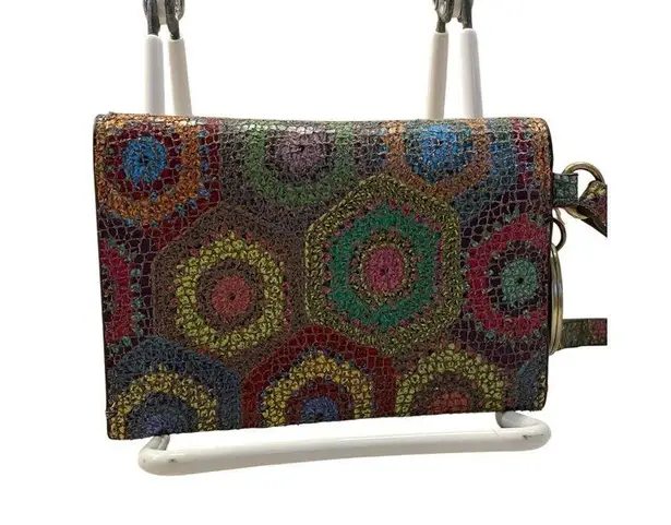 Lodis Calabasas RFID coin Change Purse Used Leather Patterned