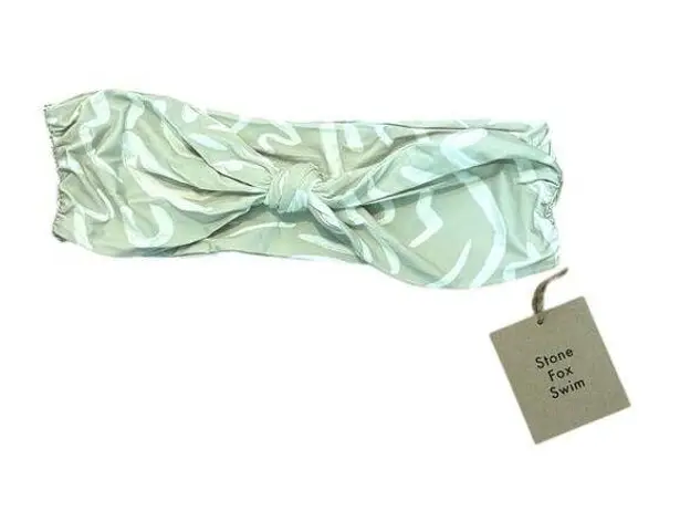 Stone Fox Swim NWT The Lele Top In Aloe Lines Light Green Size Large