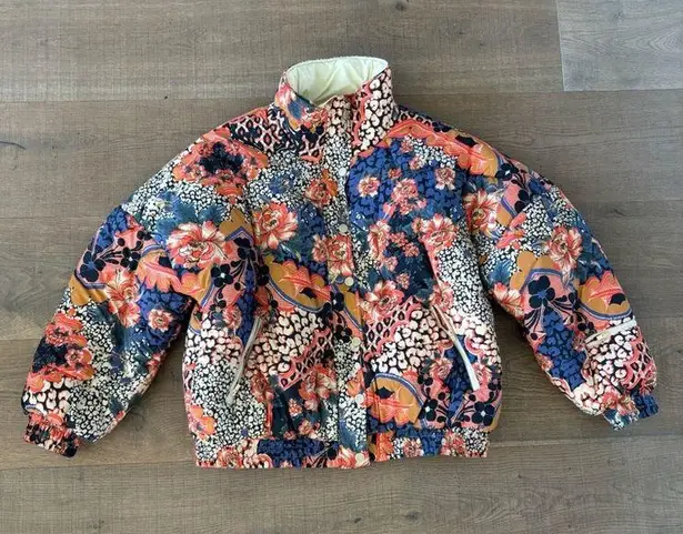 Free People  fp movement power house floral print puffer jacket