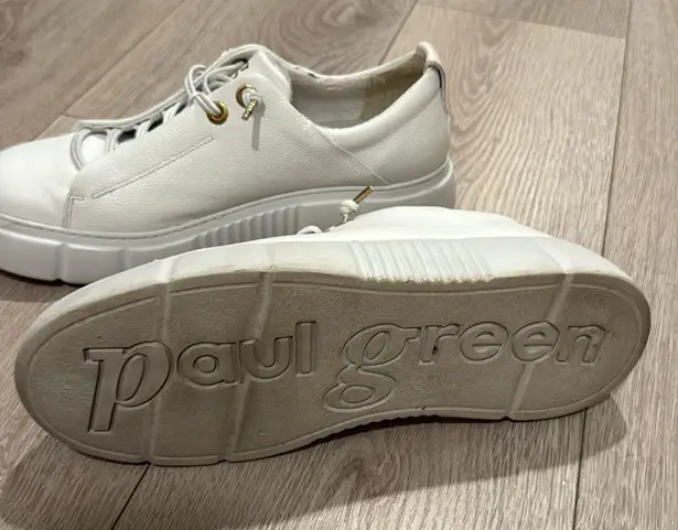 Paul Green Abbey White Leather Slip On Sneaker Size 9