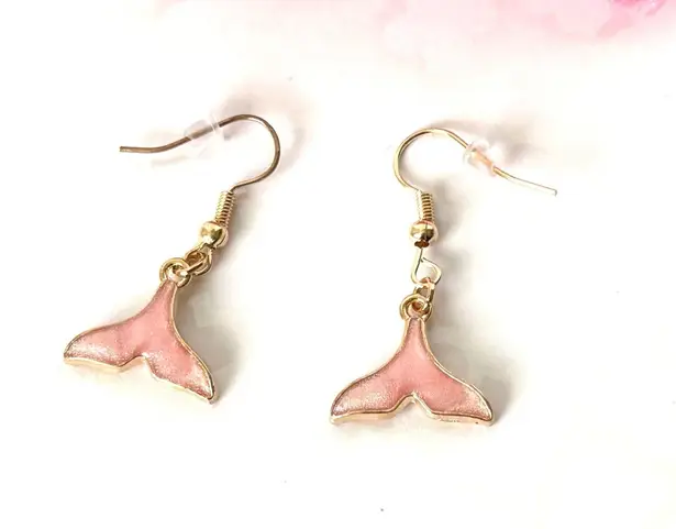 Pink Mermaid Tail Earrings