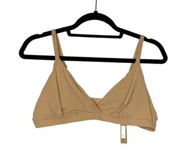 SKIMS NWT Everybody Triangle Bralette Ochre Bra Women's Nude Beige Size 2X