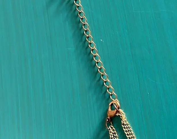 Women’s Boho Double Strand Mixed Bead Fringe Tassel Gold Tone Medallion Necklace