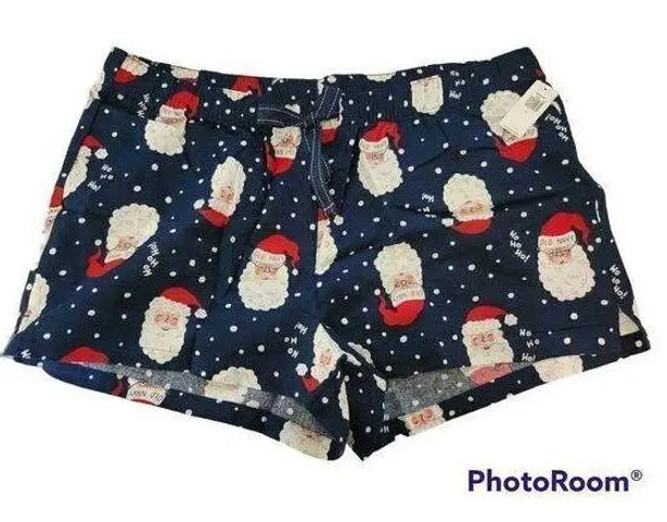 Old Navy NWT  Sleepwear Cotton Flannel Shorts Size XL Santas