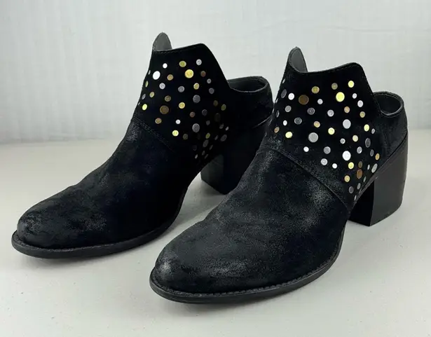 Seychelles SEY Collection Studded Black Distressed Leather Mules Women’s Size 8