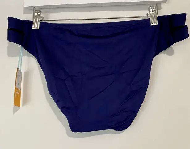 Kona Sol Women’s Medium Coverage Hipster Bikini Swim Bottom Blue Size Large NWT