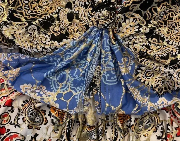 Shoreline halter neck multi print long maxi resortwear dress. Size S/M.