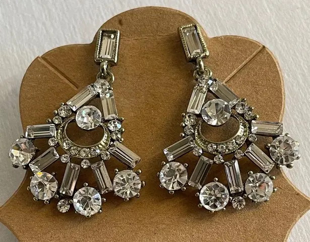 NWT Silver Crystal Chandelier Earrings