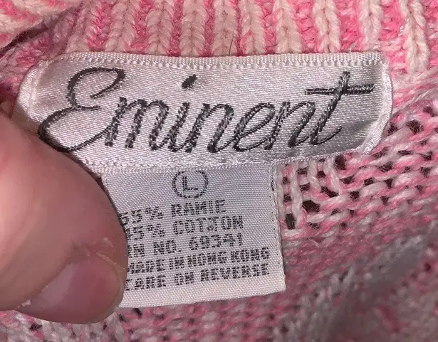 Eminent Vintage pink retro collared knit sweater