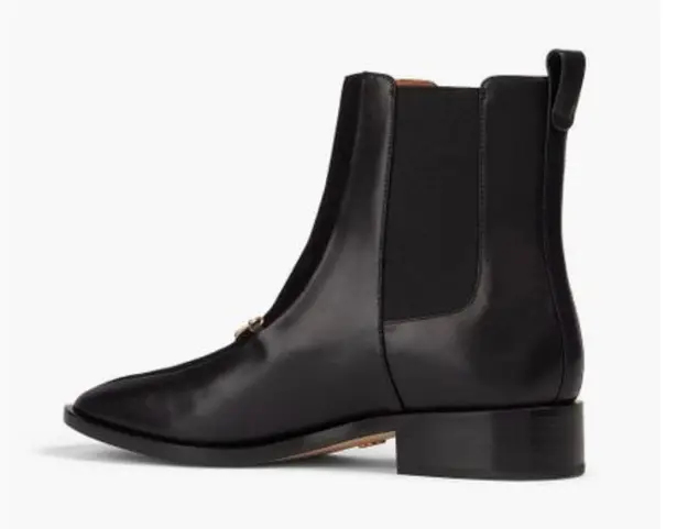 Tory Burch Black Equestrian Link Chelsea boots
