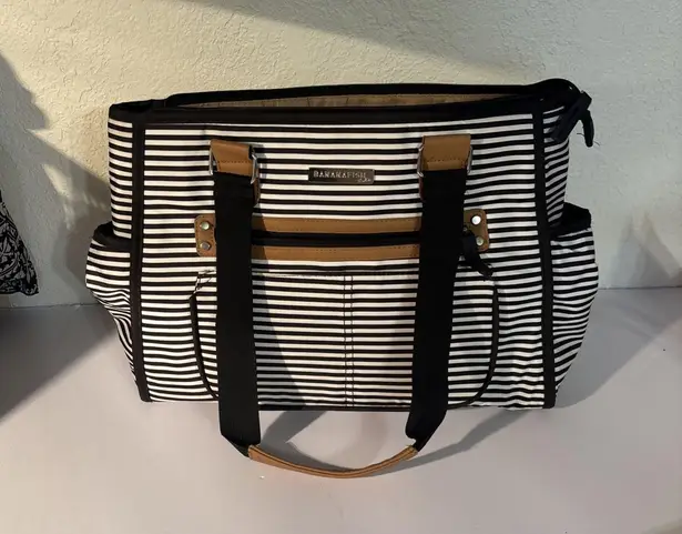 BANANA FISH Tote Travel bag 5 outer pockets 4 inner Pouches LG Shoulder Straps