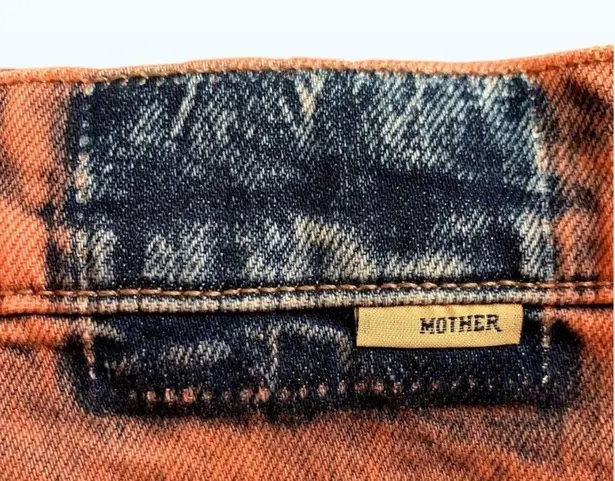 MOTHER Denim MOTHER Superior Swooner Distressed Hem A-Line Denim Acid Wash Skirt, Women’s 24