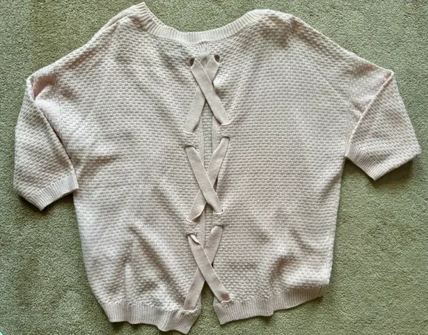 New York And Company Knit Pink Sweater Top Small