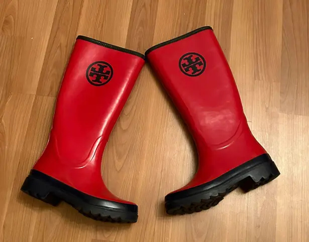 Tory Burch Red logo rain boots - Image 2