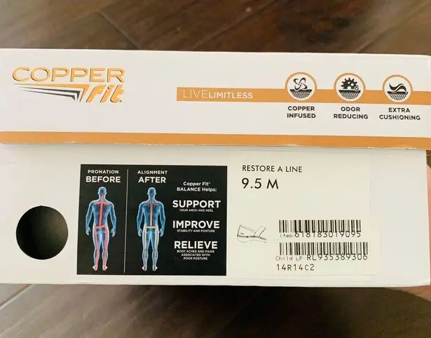 NWT Copper Fit Restore A Line Women's Gray Walking Slip