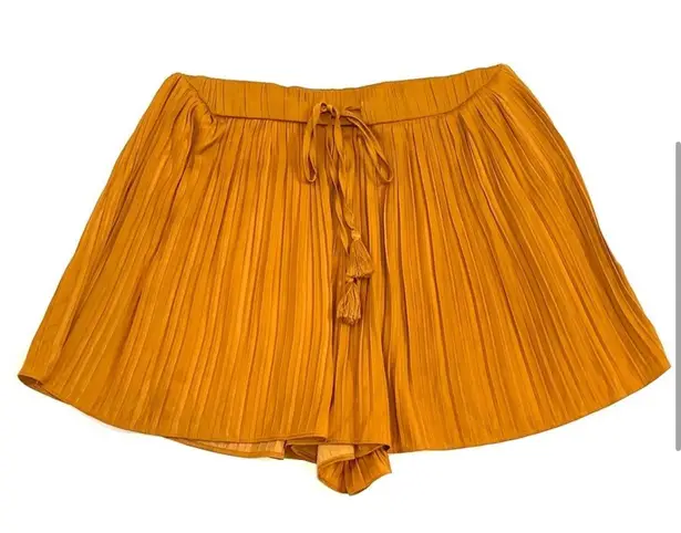 ZARA Pleated Rust Colored Flowy Shorts