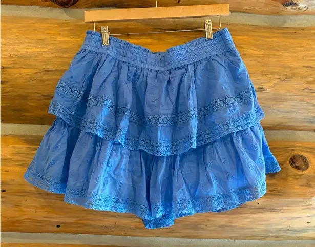 Arula Lace Layered Ruffle Shorts size 0X Blue thumbnail 3