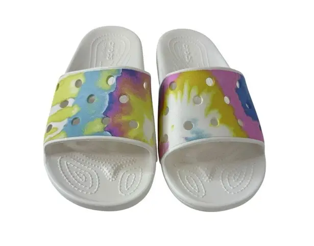 Crocs  Classic Slide in White Marble Men’s 7 Women’s 9