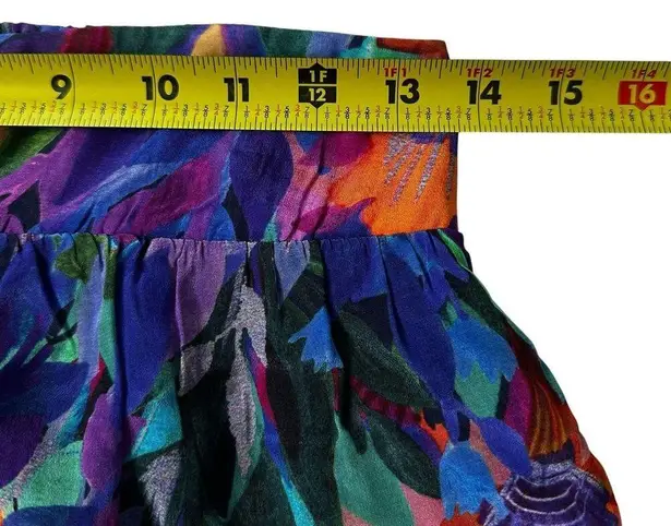 Anthropologie Danielle Duer Multicolor Tiered Floral Full Skirt Women XS | 25