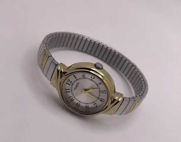 Timex Working - Woman’s Stretchy Expansion Band Wrist Watch Two Tone