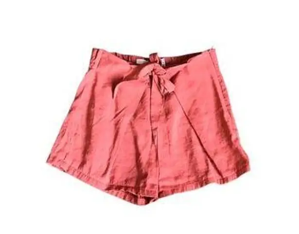 Bershka Dusty Pink Tie Waist Shorts