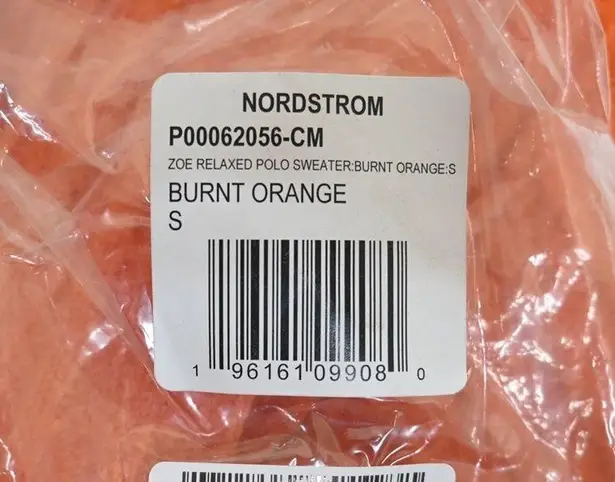 Pistola Womens Small Zoe Relaxed Polo Sweater in Burnt Orange NEW