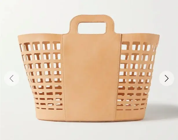 Demijohn cutout leather tote