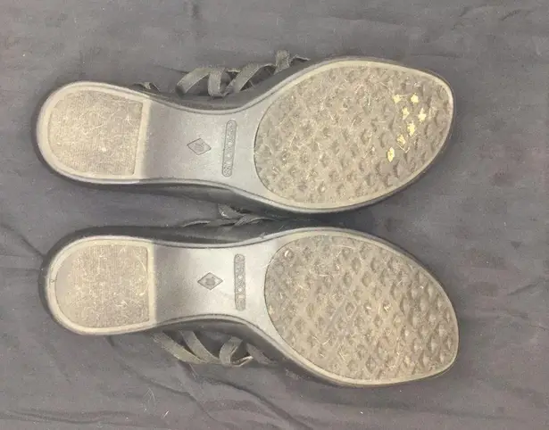 A2 by Aerosoles Sandals Womens 10 M Tango Two Black Faux Leather Casual Wedge