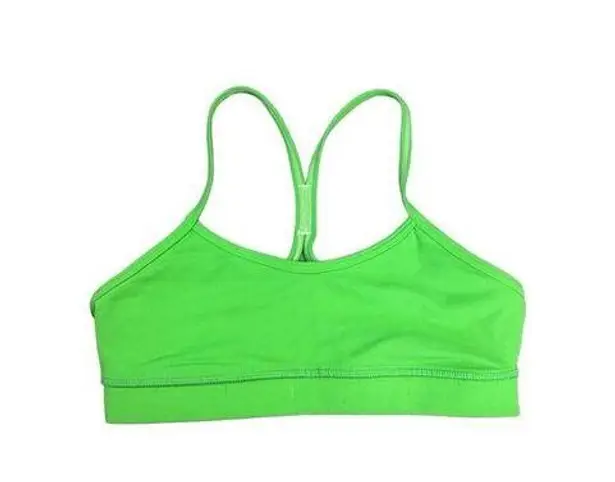 Lululemon  flow y bra bright green soulcycle sports bra women’s size 6 nulu yoga