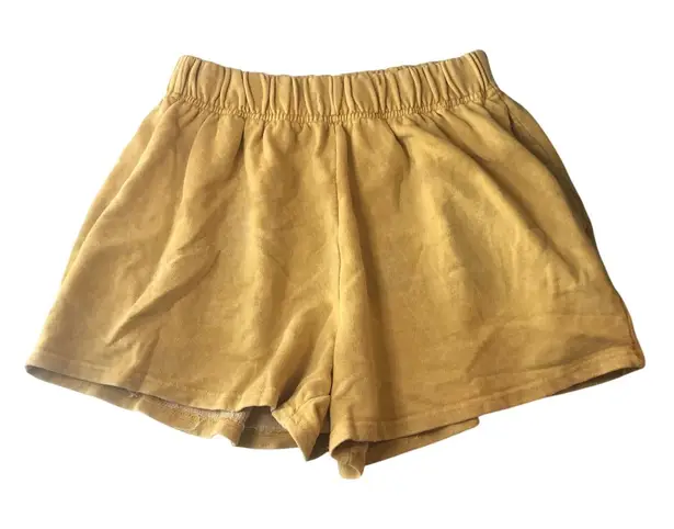 The Salty Babe Womens French Terry Shorts Pull On Lounge Yellow S