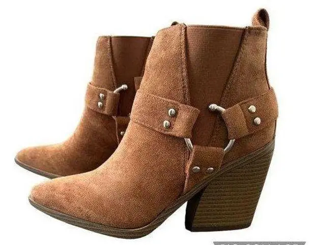 Yoki Muriel Women suede Western ankle boots cowgirl booties NWT Size 6