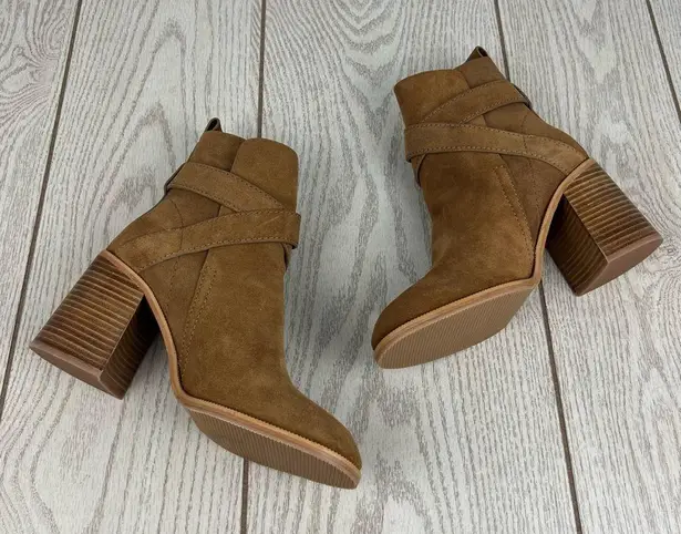 See By Chloe See by Chloé Suede Buckle Ankle Booties 38 Tobacco (Tan) & Goldtone Metal $525