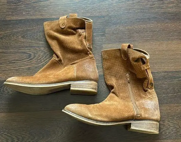 Rebels Trina Burnt Bronze Suede Leather Boots 7.5