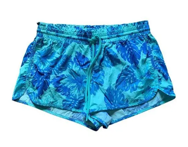 Aerie  Blue Palm Tree Swim Shorts M