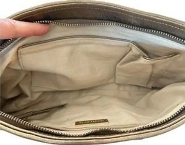 David Charles Metallic Silver Clutch Handbag